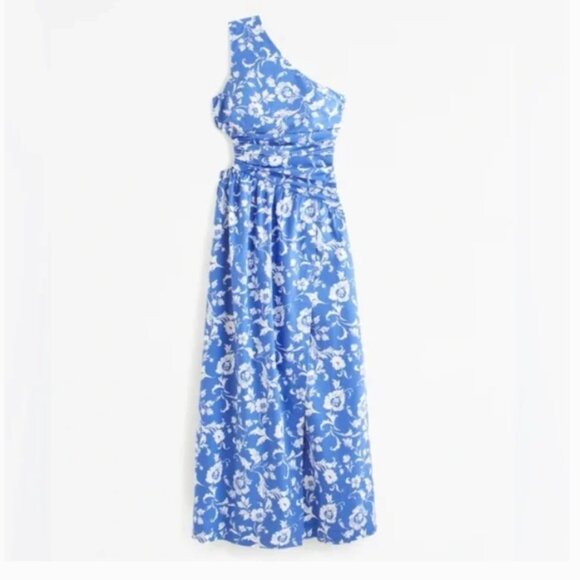 Abercrombie Women's One-Shoulder Cutout Maxi Dress with Pockets - Picture 1 of 10